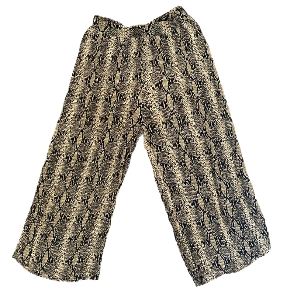 Whyte Valentyne Palazzo Pant Snake Print Size 8